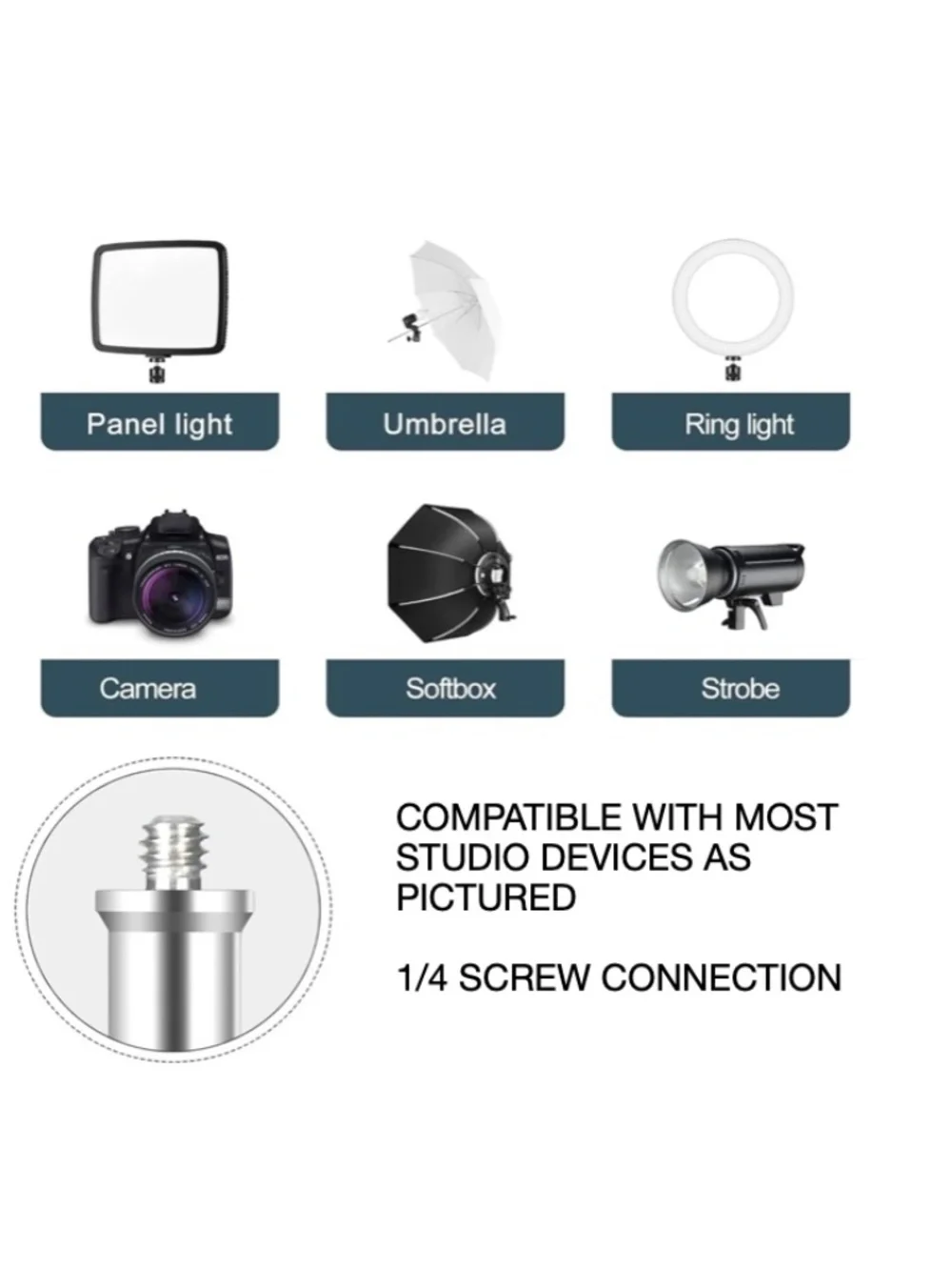 Set of 2 Adjustable Photo Video Light Stand Tripods or Wedding Party Decor Poles